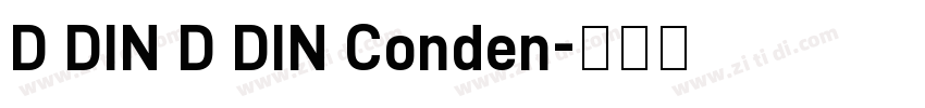 D DIN D DIN Conden字体转换